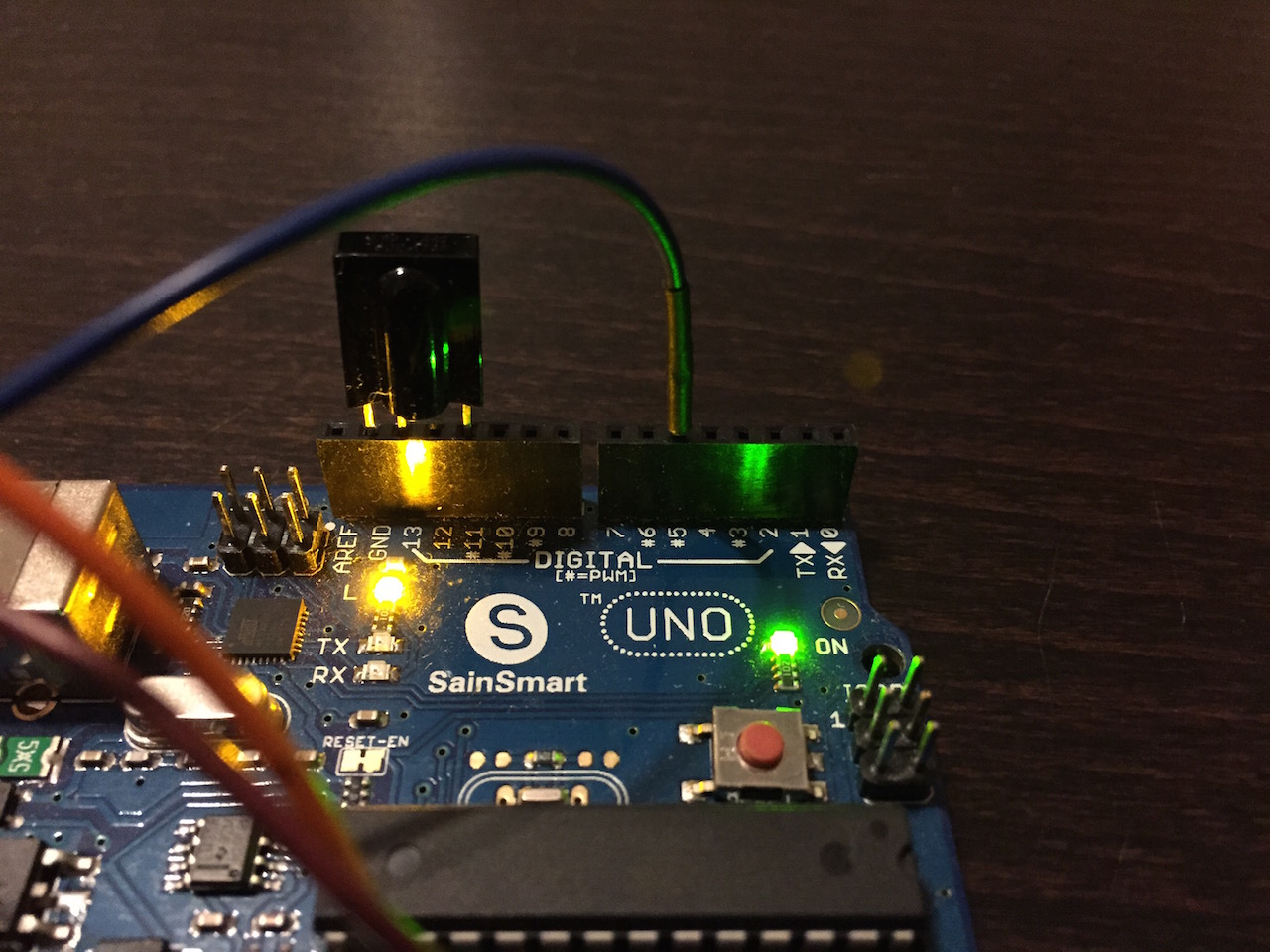 Der IR-Sensor direkt im Arduino Uno